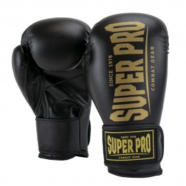 Manusi Box Super Pro Combat Gear Champ Negru-Auriu