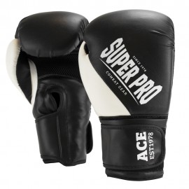 Manusi Box Super Pro Combat Gear ACE Negru-Alb