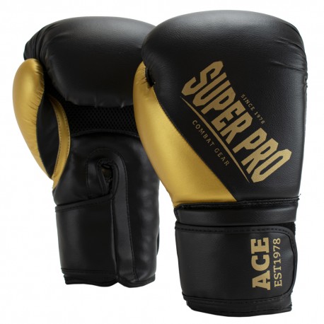 Manusi Box Super Pro Combat Gear ACE Negru-Auriu