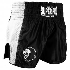 Sort Thai-Kickboxing Brave Negru/Alb Super Pro Combat Gear