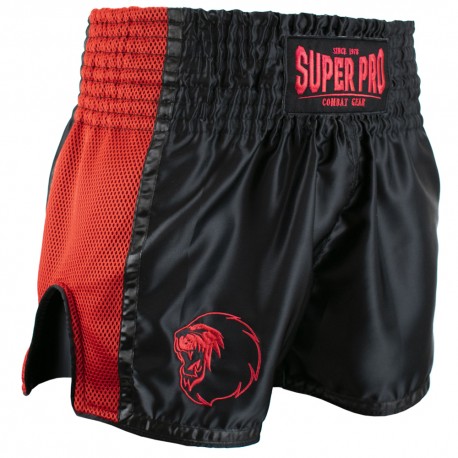 Sort Thai-Kickboxing Brave Negru/Rosu Super Pro Combat Gear