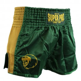 Sort Thai-Kickboxing Brave Verde/Auriu Super Pro Combat Gear