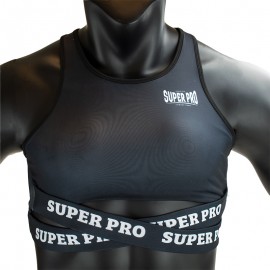 Bustiera Sport Negru/Alb Super Pro Combat Gear