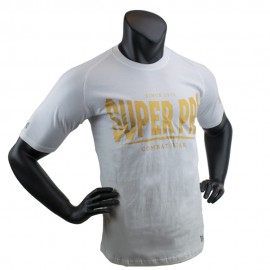 Tricou Logo Alb/Auriu Super Pro Combat Gear