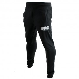 Pantaloni Jogging Negru/Alb Super Pro Combat Gear