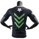 Tricou Compresie Rashguard No Mercy Alb/Verde/Negru Super Pro Combat Gear