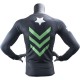 Bluza Compresie Rashguard No Mercy Alb/Verde/Negru Super Pro Combat Gear