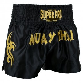 Short kickboxing Super Pro Fighter Negru/ Auriu