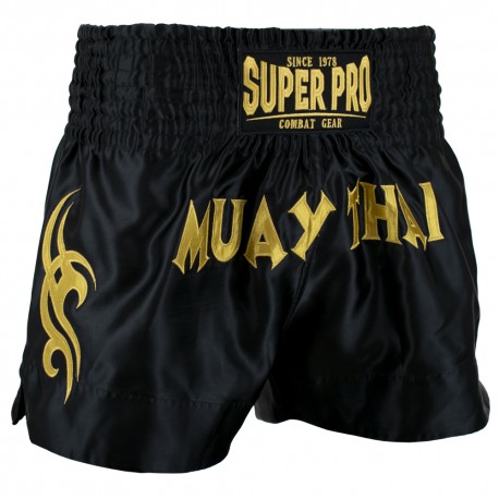 Short kickboxing Super Pro Fighter Negru/ Auriu